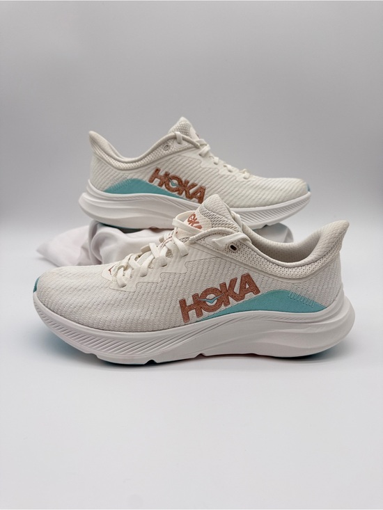 Hoka Shoes - HOKA ONE ONE Solimar Running Shoes Women’s 10.5 White Teal Lightweight Sneakers
